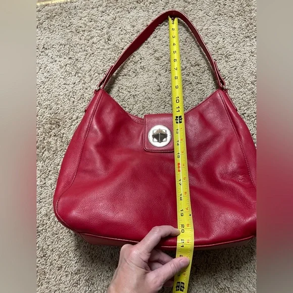 Kate Spade red leather Jamie Chrystie Street hobo shoulder bag - Picture 11 of 14